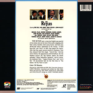 Back of Pacific Arts Laserdisk Sleeve